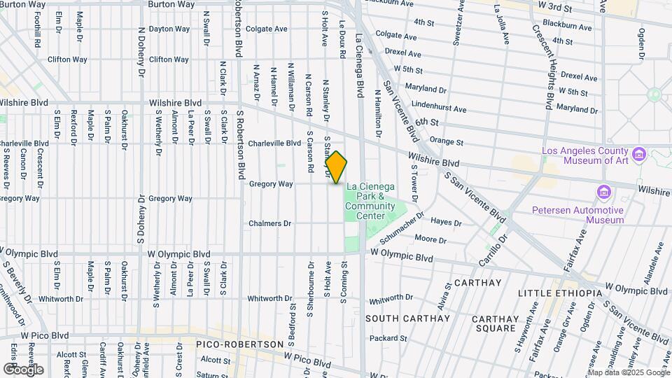 8560 Gregory Way Mapa y Detalles de la Ubicación