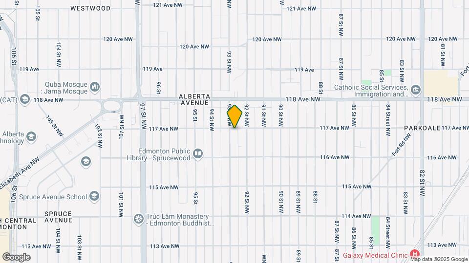 9207-9117 117 Ave NW Map and Location Details