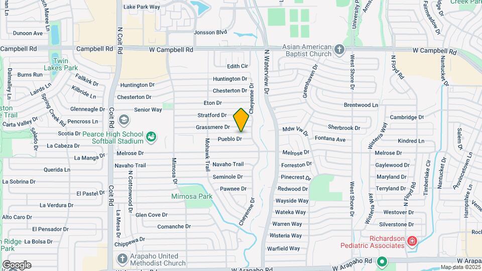 1106 Pueblo Dr Map and Location Details