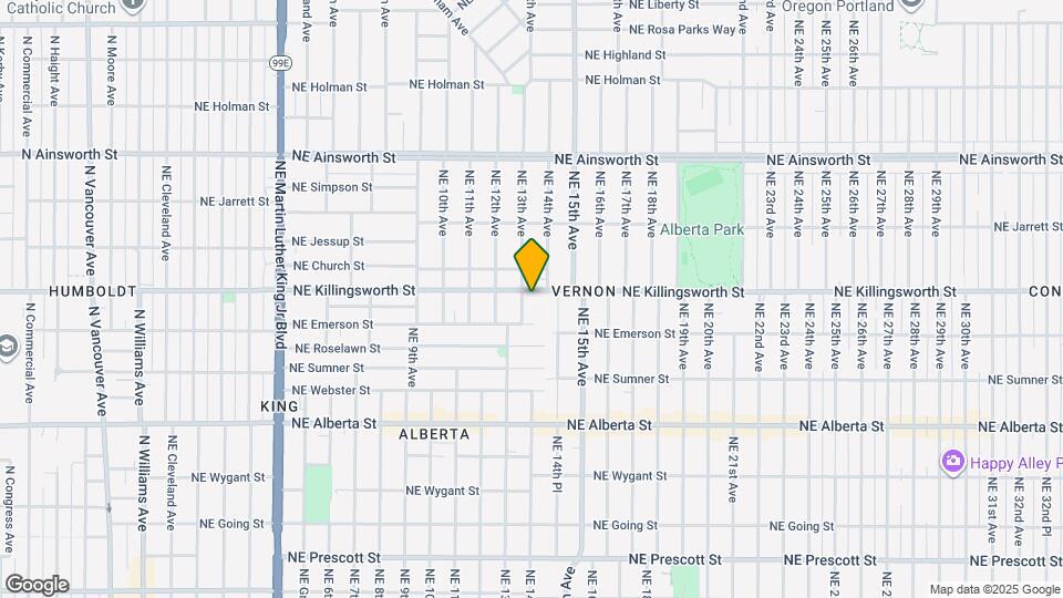 1316 Northeast Killingsworth Street Map and Location Details