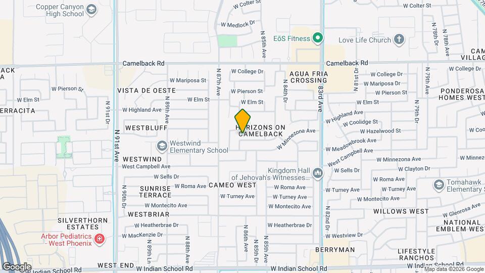 8546 W Meadowbrook Ave Map and Location Details