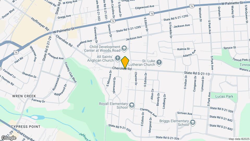 1402 Cherokee Rd Map and Location Details