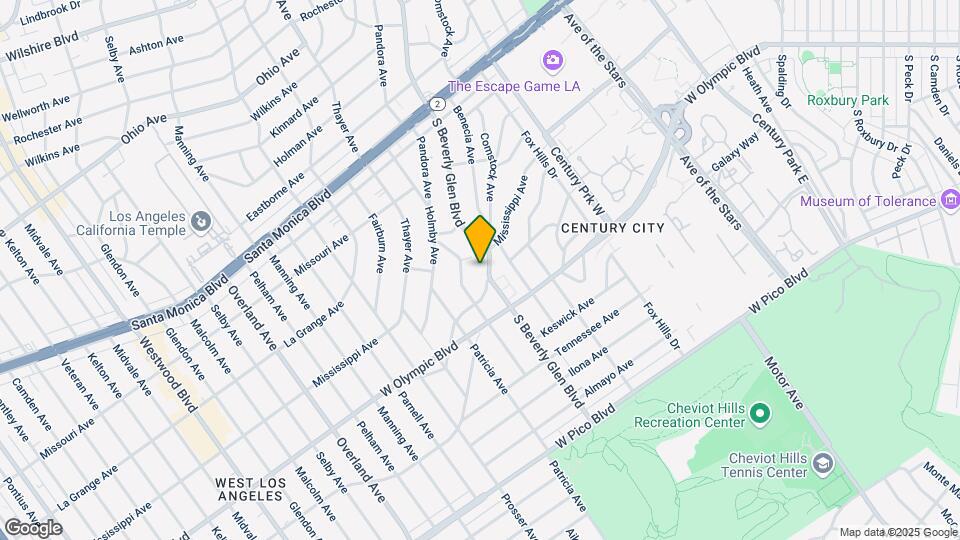2121 S Beverly Glen Blvd Map and Location Details