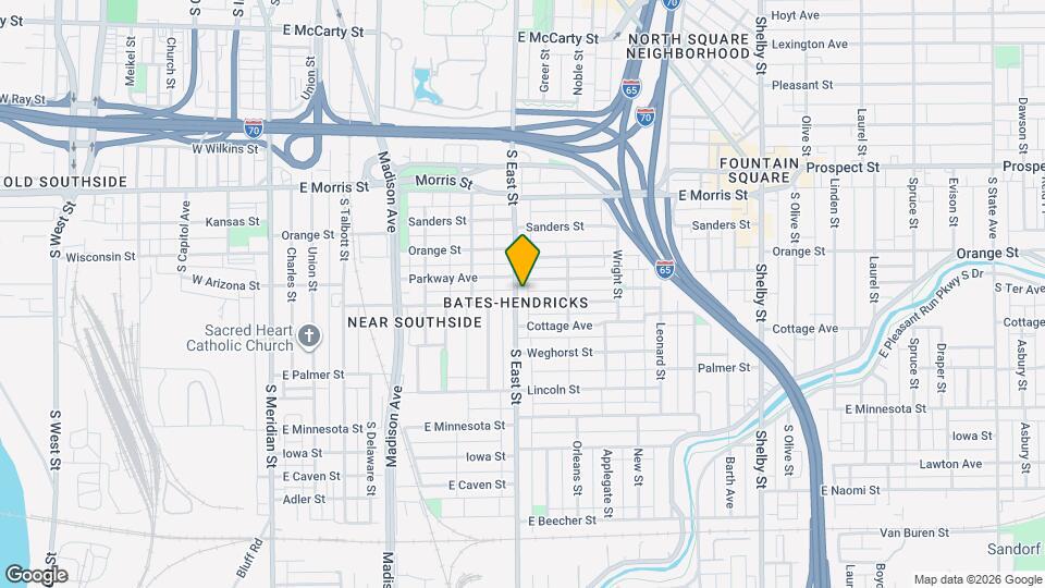 1351 S East St Mapa y Detalles de la Ubicación