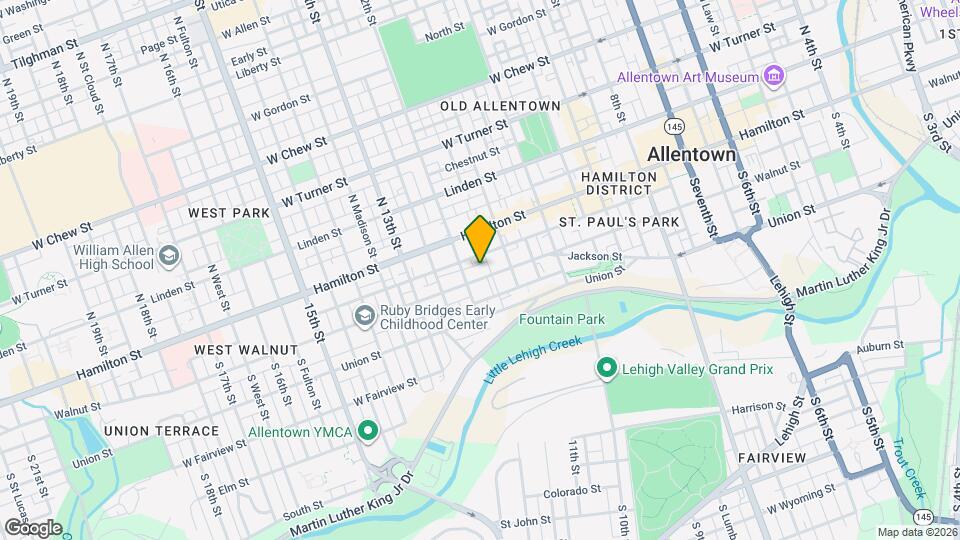 1131 Walnut St, Unit 1st floor Map and Location Details