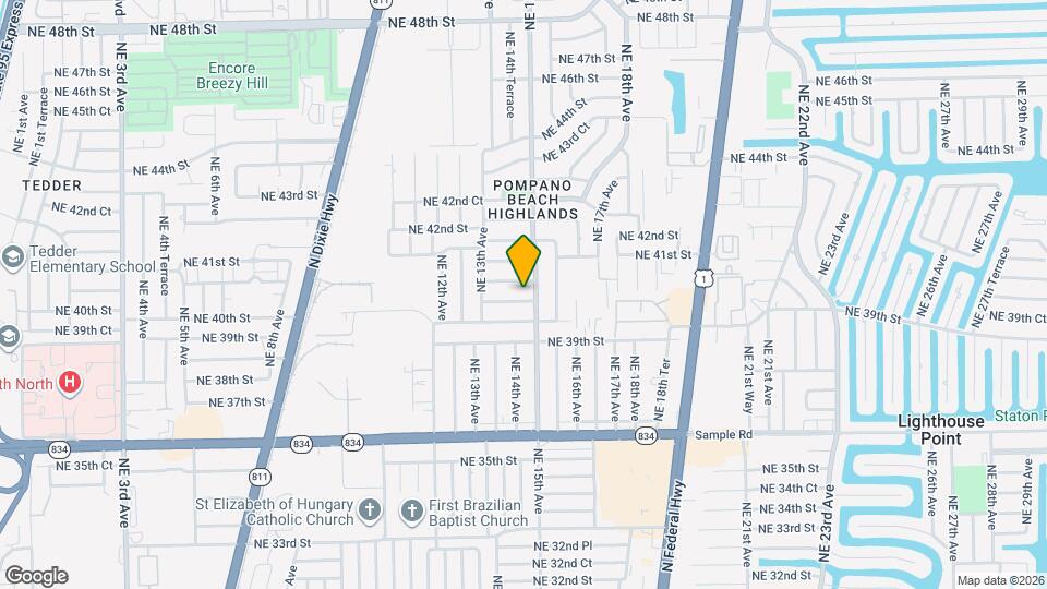 1421 NE 40th Ct Map and Location Details