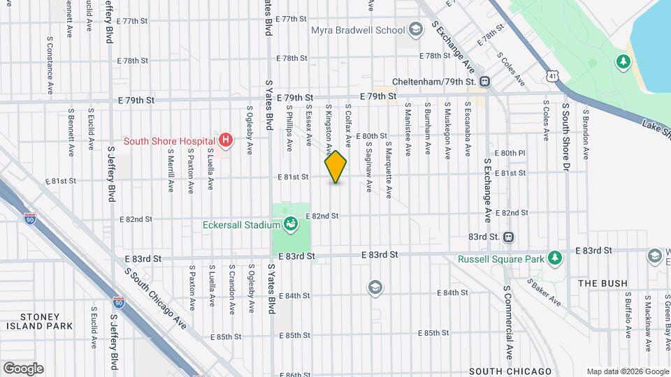 8117 S Kingston Ave, Unit Kingston2ndFloor Map and Location Details