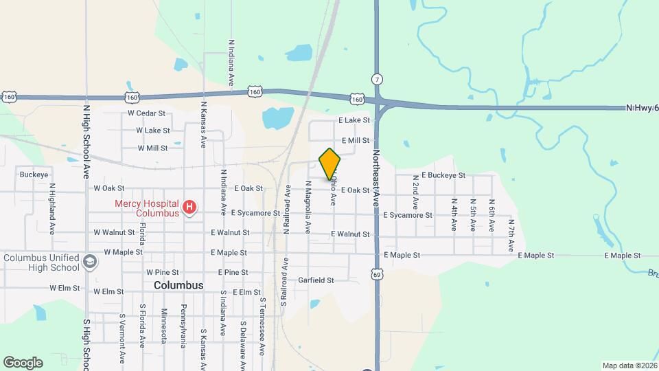 401 Northeast Ave Map and Location Details