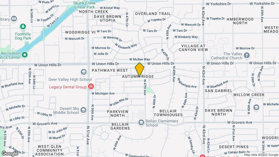 4718 W Bluefield Ave Map and Location Details