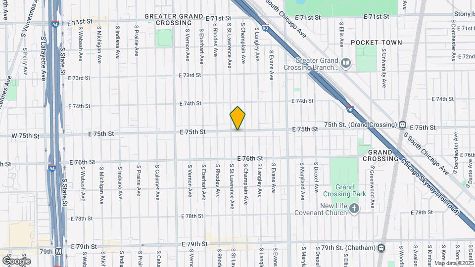 611 E 75th St Mapa y Detalles de la Ubicación