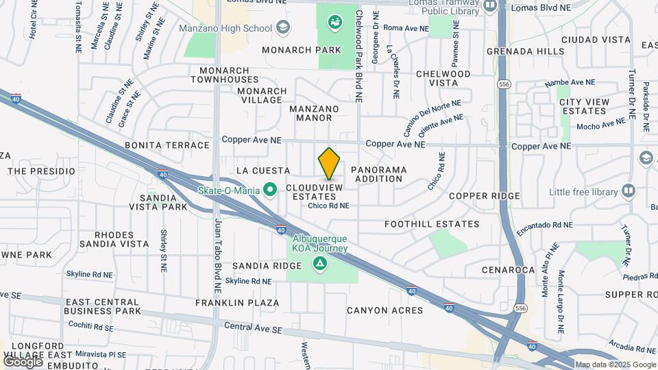12505 Conejo Rd NE Map and Location Details