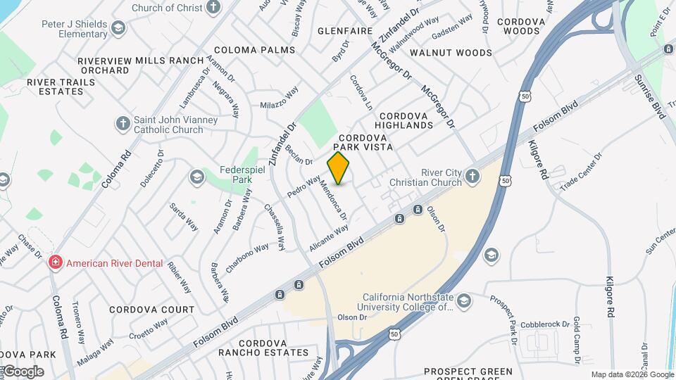 2616 Luveta Way Map and Location Details