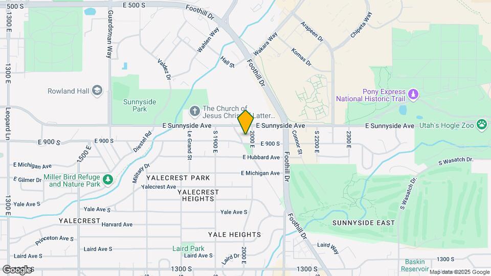 871 Foothill Dr Map and Location Details