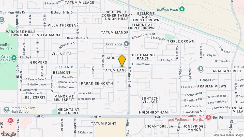 4745 E St John Rd Map and Location Details