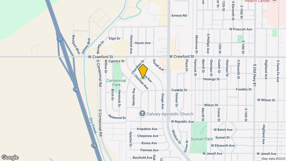 807 Choctaw Ave Map and Location Details