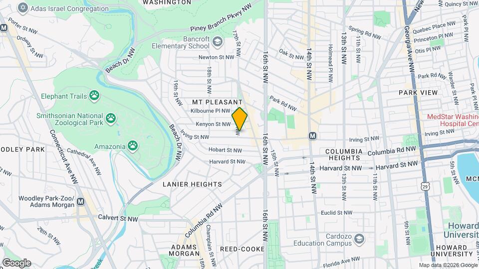 1641 Irving St NW Map and Location Details