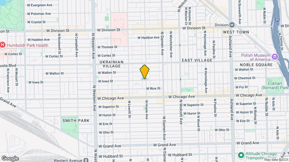 858 N Hoyne St Map and Location Details