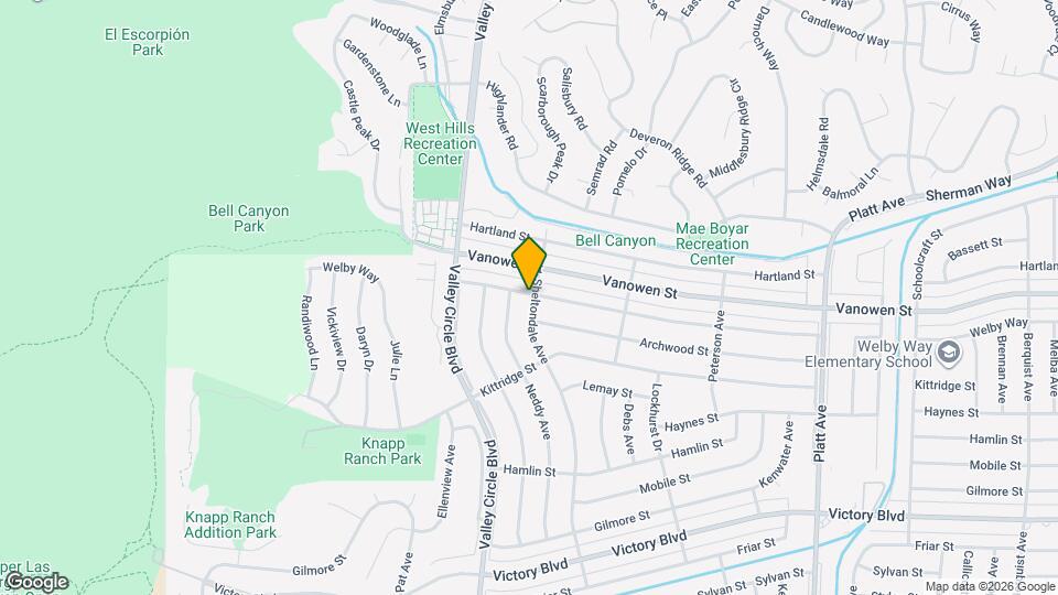 6723 Sheltondale Ave Map and Location Details