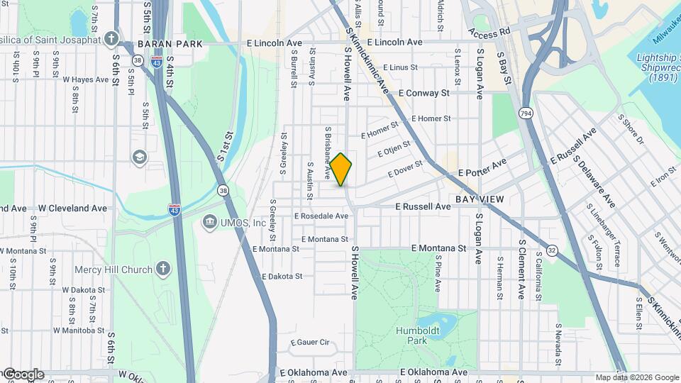 2621 S Howell Ave, Unit 2621 Mapa y Detalles de la Ubicación