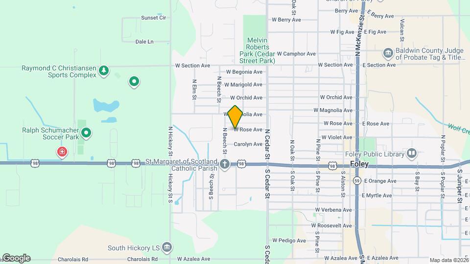 525 W Rose Ave Map and Location Details