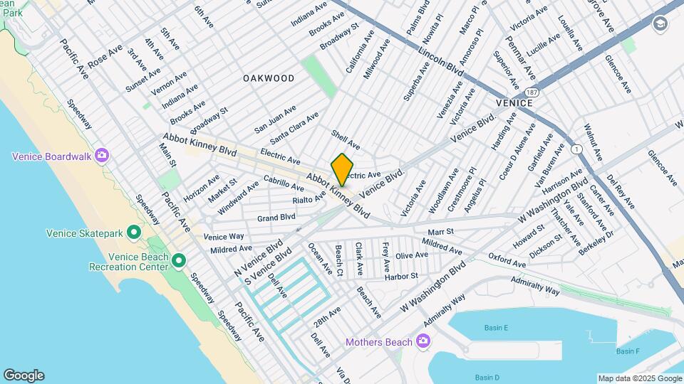 1639-1641 Abbot Kinney Blvd Mapa y Detalles de la Ubicación