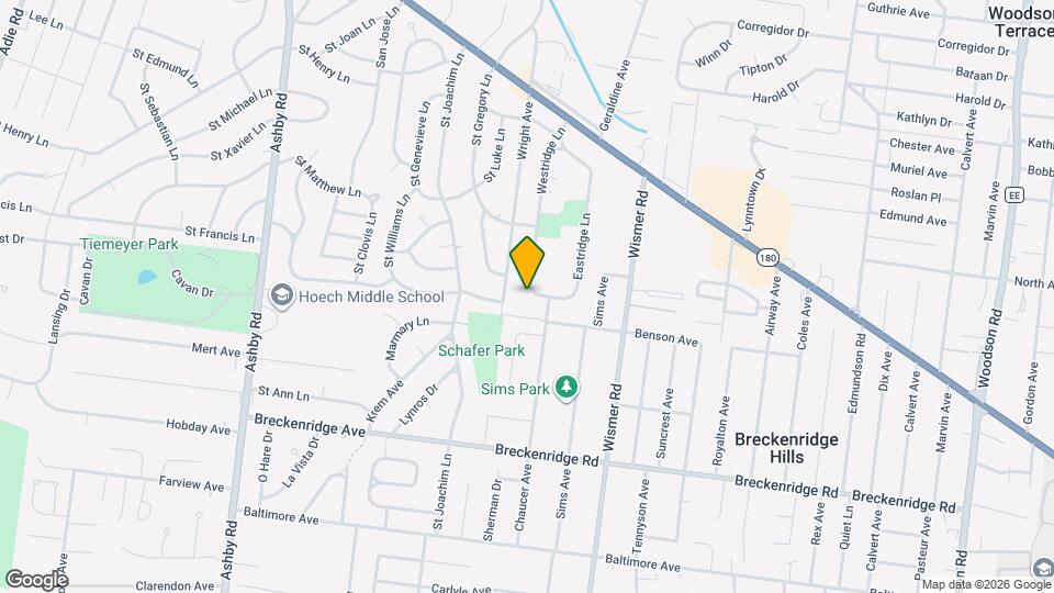 3416 Westridge Ln Map and Location Details