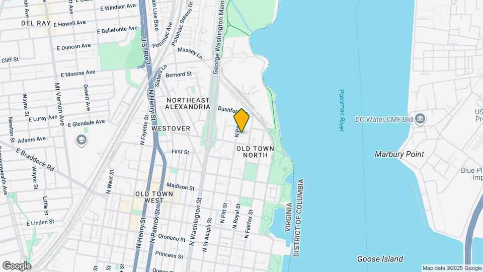 1107 N Pitt St Map and Location Details