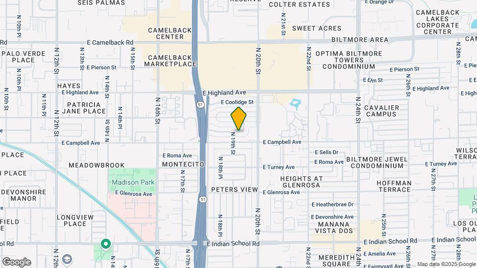 1907 E Minnezona Ave Map and Location Details