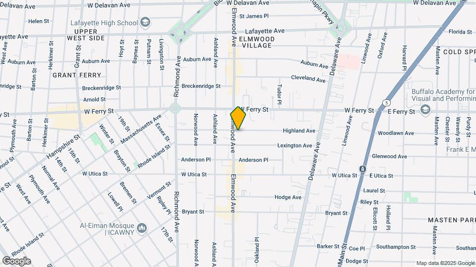 619 Elmwood Ave Map and Location Details