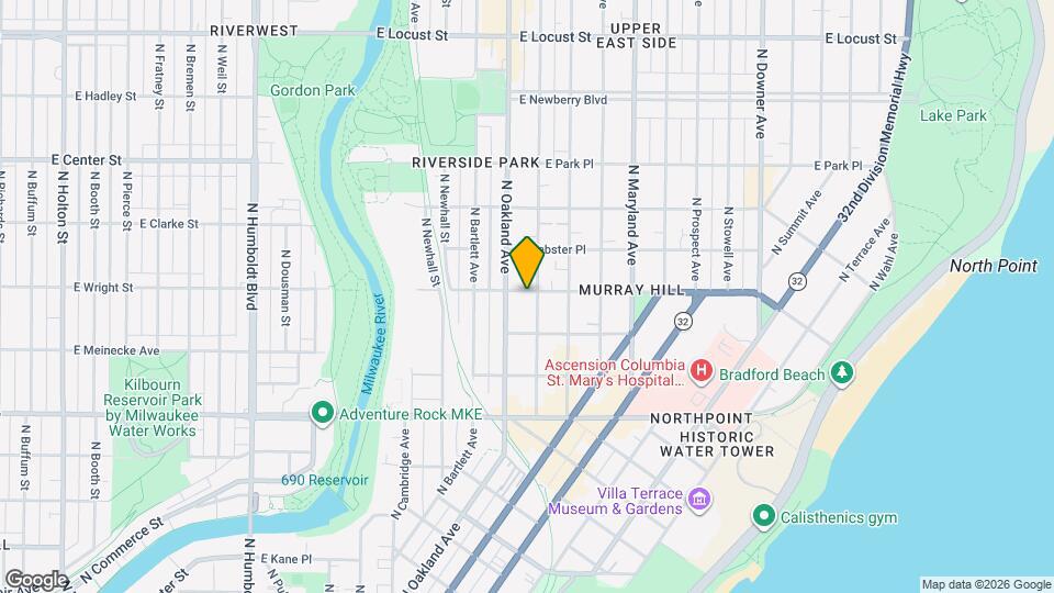 1823 E Bradford Ave, Unit Lower Mapa y Detalles de la Ubicación