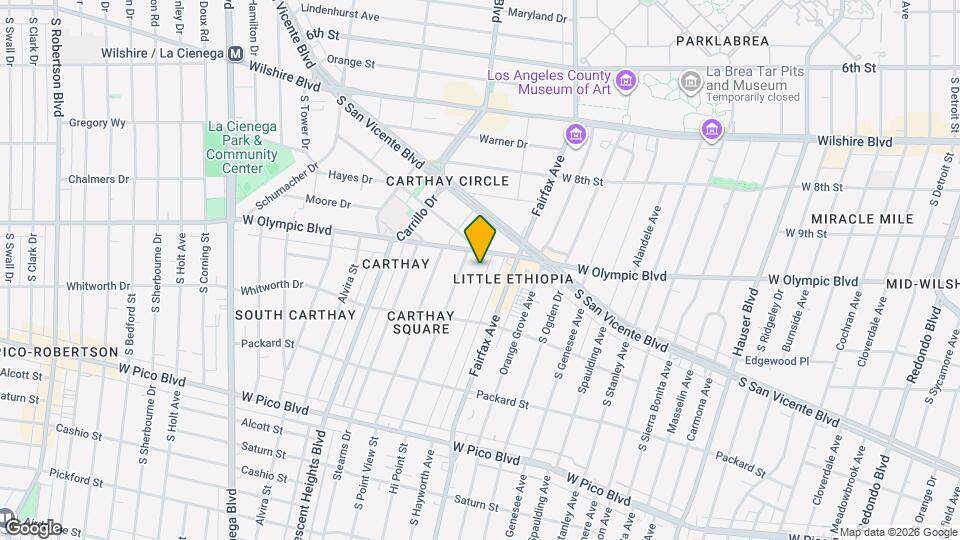 1021 S Hayworth Ave Mapa y Detalles de la Ubicación
