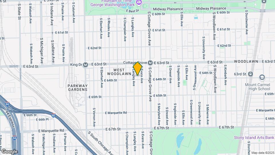6349 S Langley Ave Map and Location Details