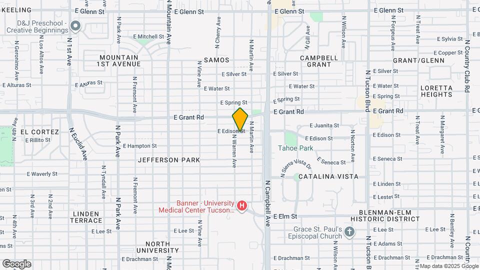 1714 E Edison St Map and Location Details