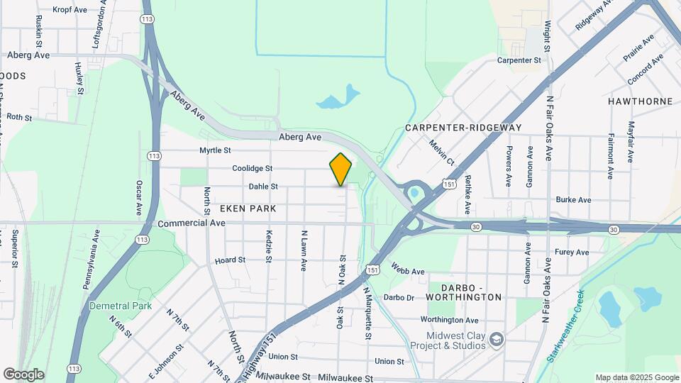 714 N Oak St Map and Location Details