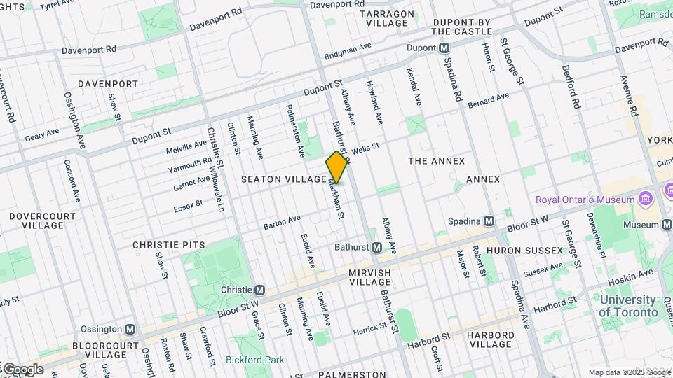 761 Markham St Map and Location Details