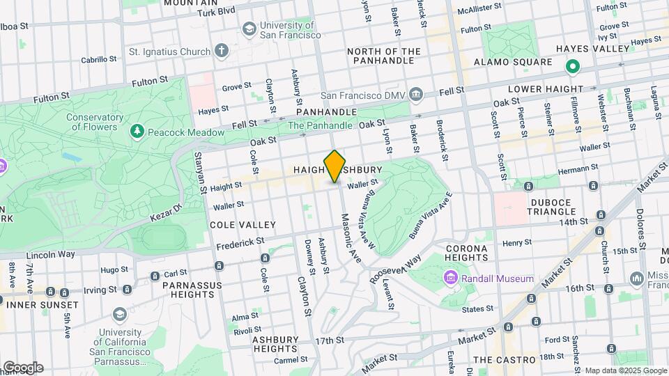 1320 Waller St Mapa y Detalles de la Ubicación