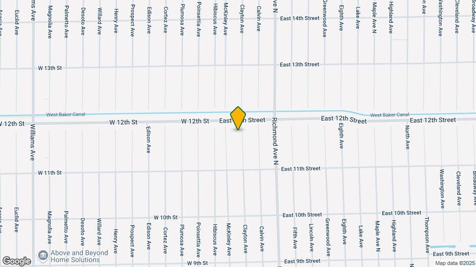 1119 Clayton Ave Map and Location Details