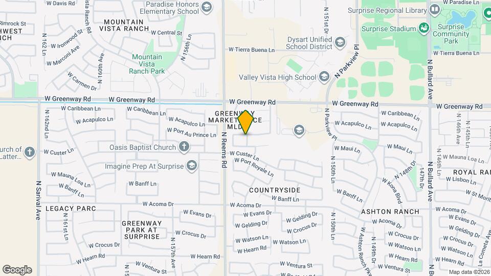 15457 W Port Au Prince Ln Map and Location Details