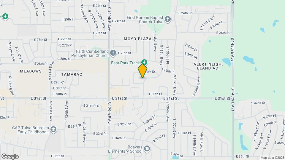 2908 S 132nd E Ave Map and Location Details