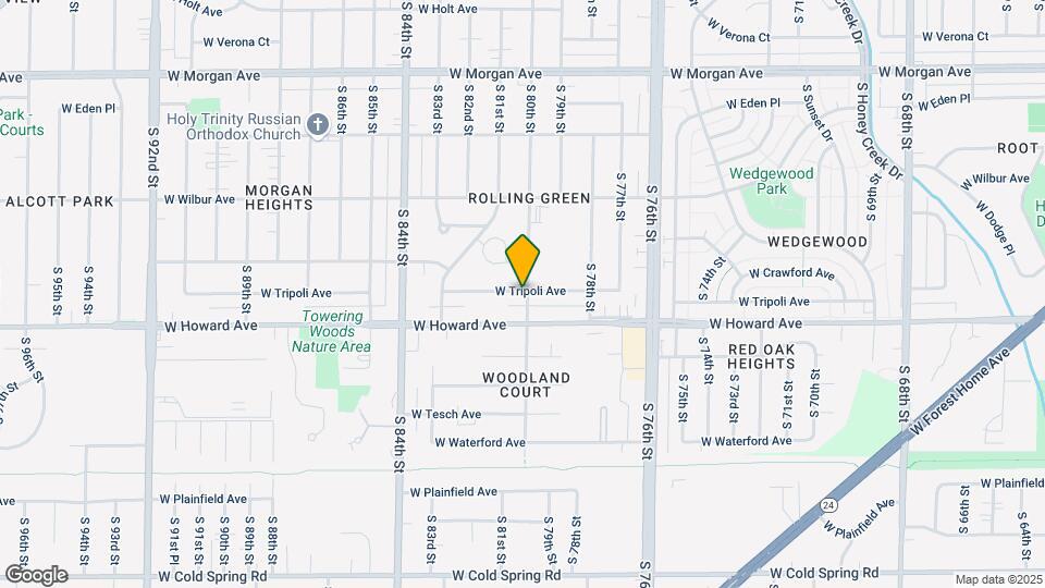 8101-8103 W Tripoli Ave Map and Location Details