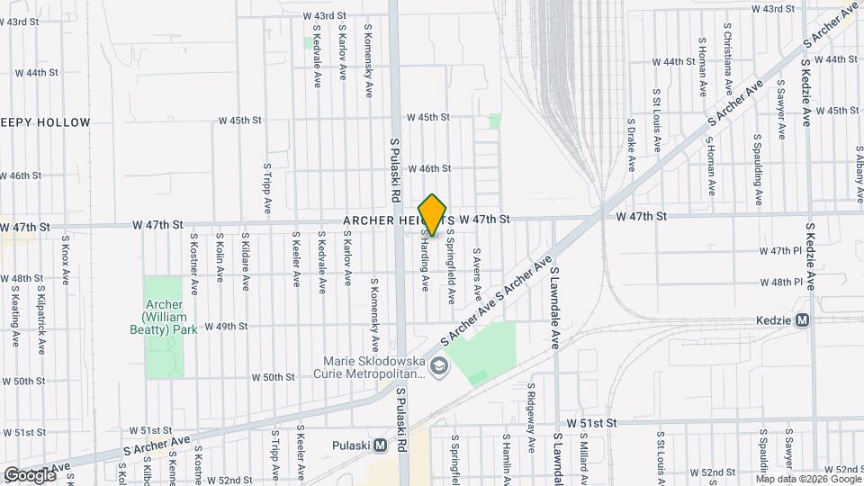 4727 S Harding Ave Map and Location Details