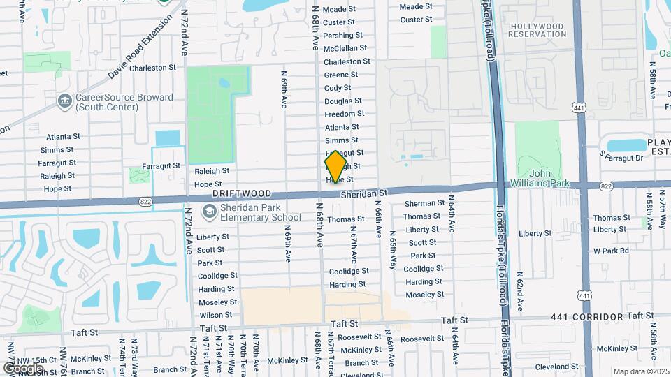 6727 Sheridan St Map and Location Details