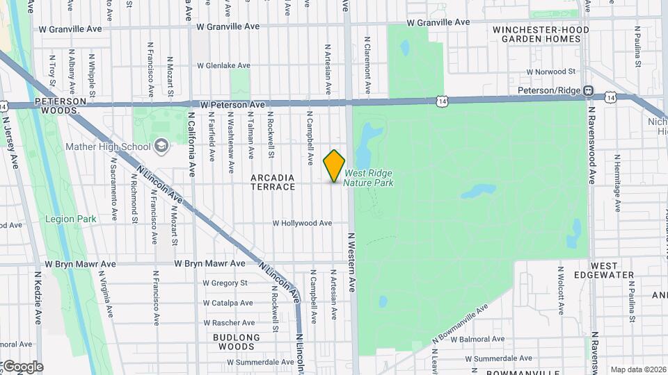 2421 W Ardmore Ave Map and Location Details