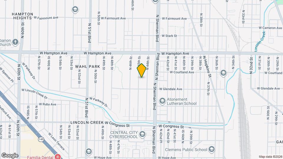 4642 N 45th St Map and Location Details