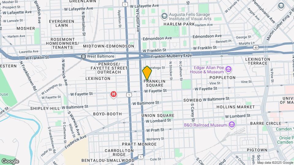 1715 W Lexington St Map and Location Details