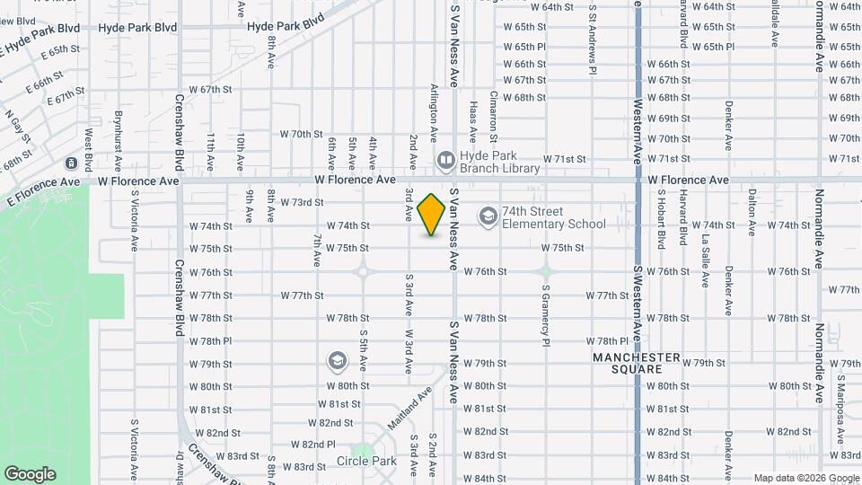 2303 W 75th St Map and Location Details