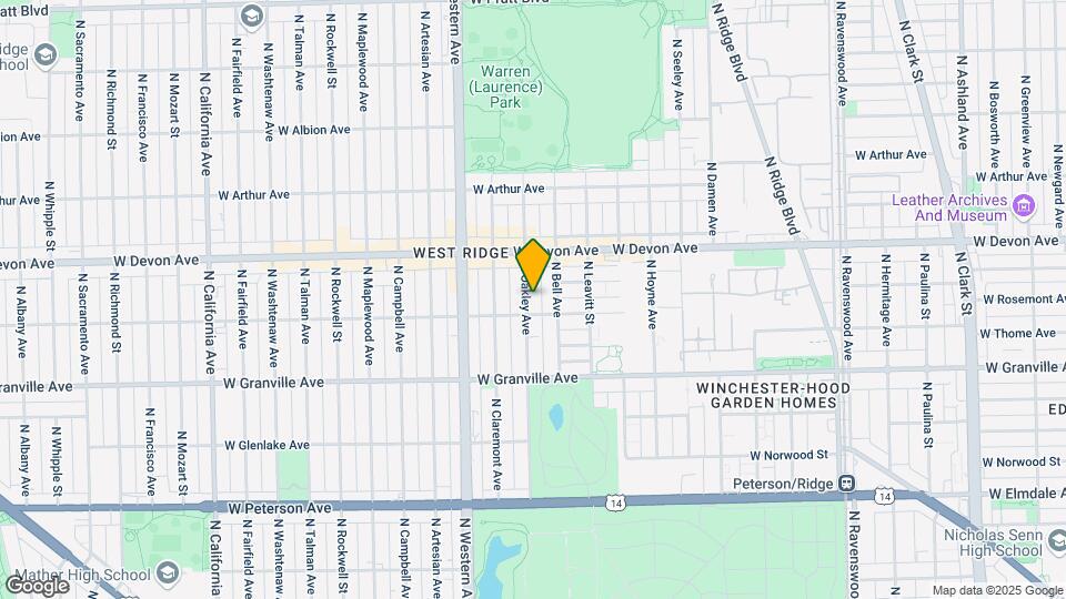 6311 N Oakley Ave Map and Location Details