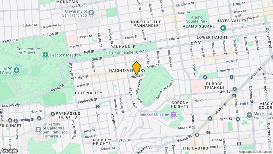 1223 Waller St Mapa y Detalles de la Ubicación