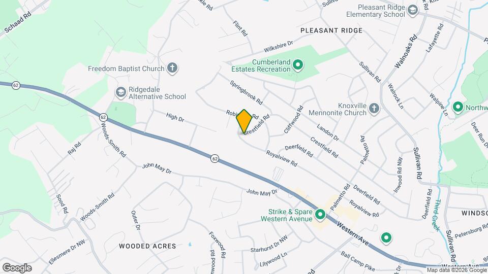 4616 Crestfield Rd Map and Location Details