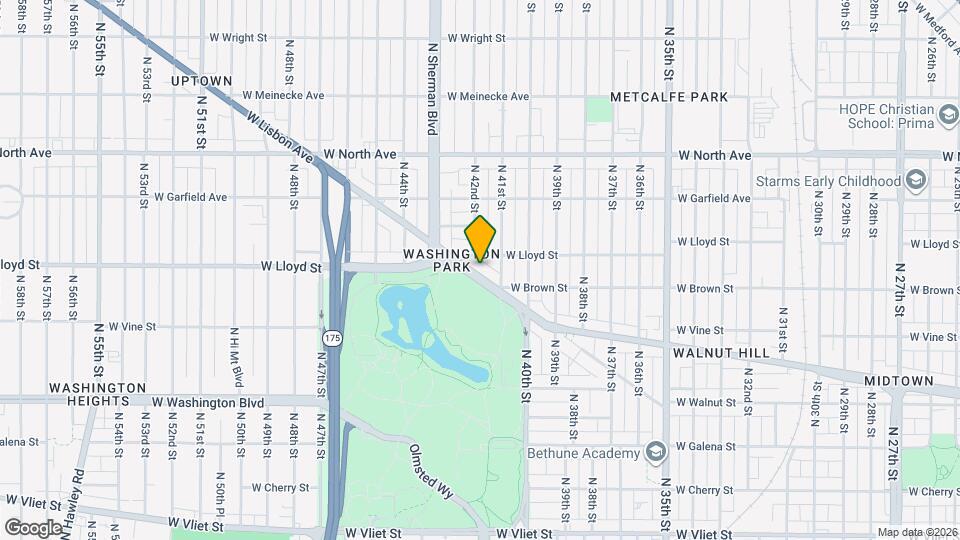 4140 W Lisbon Ave Map and Location Details